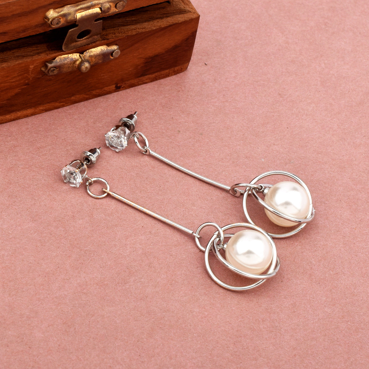 Crystal Clarity White Hoops