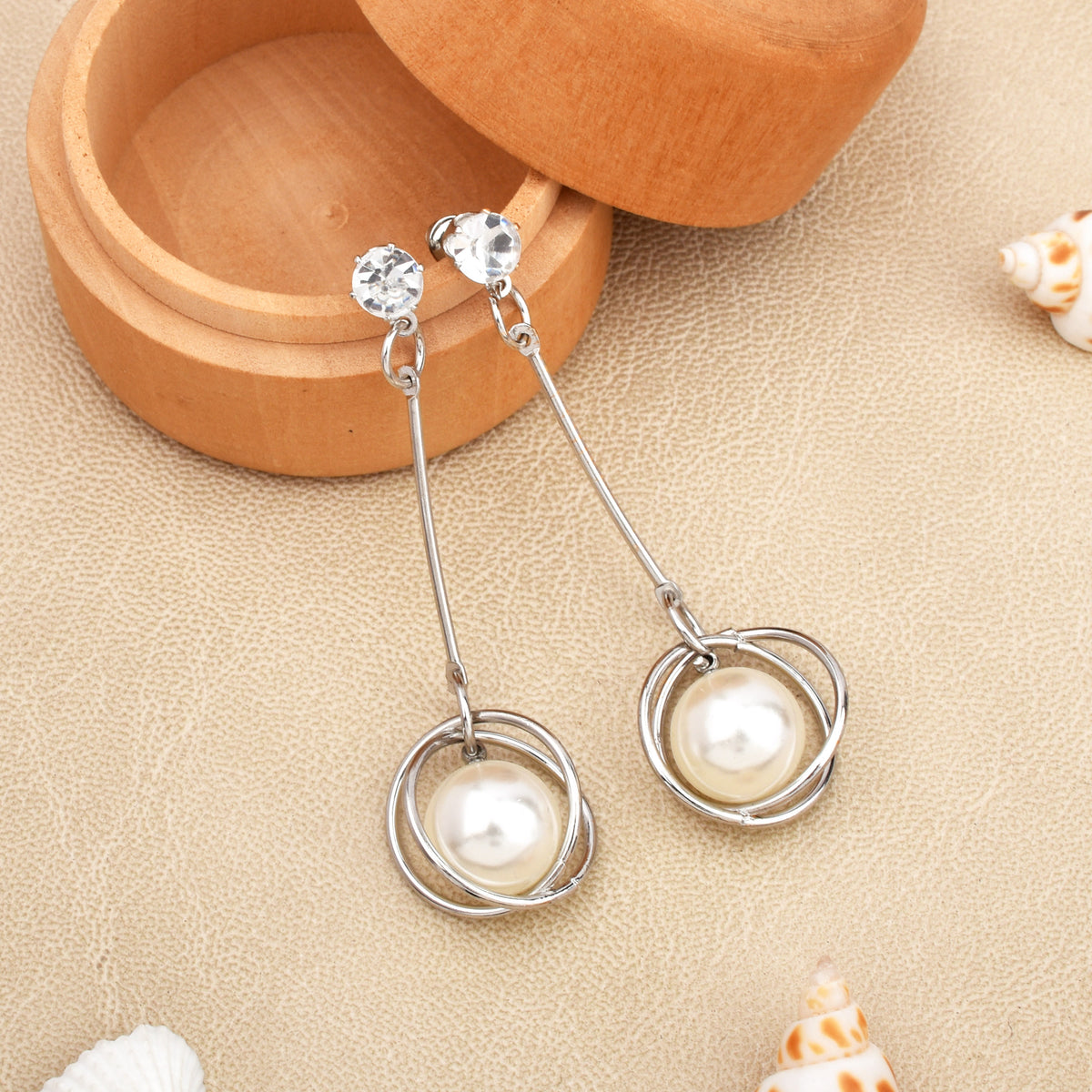 Crystal Clarity White Hoops