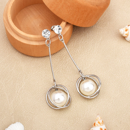 Crystal Clarity White Hoops
