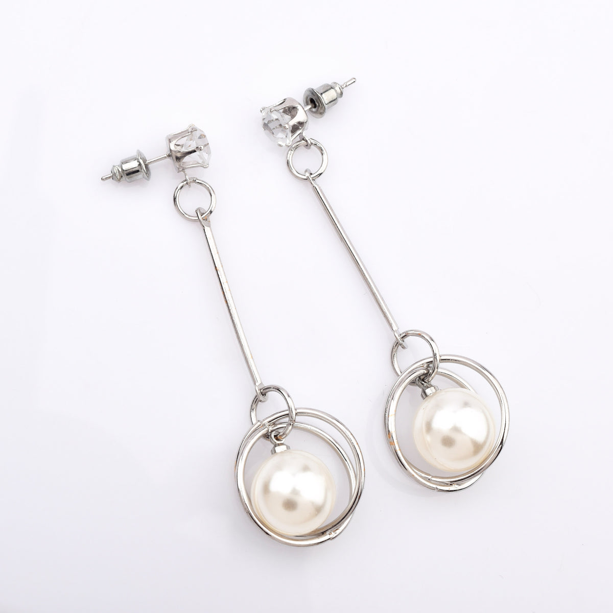 Crystal Clarity White Hoops