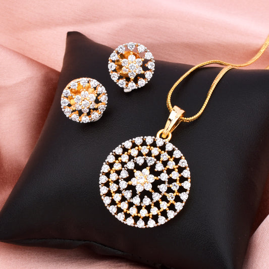Diamond Embrace Pendant Set