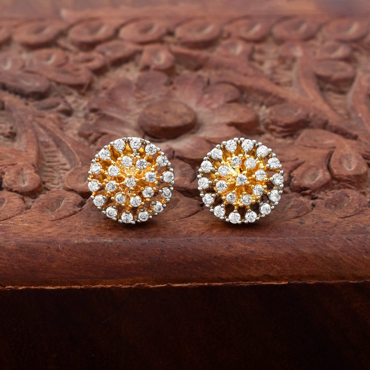 Empress Light Gold Plated Studs