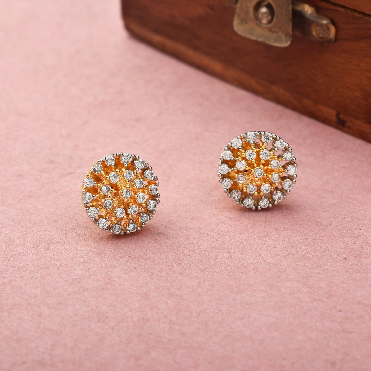 Empress Light Gold Plated Studs