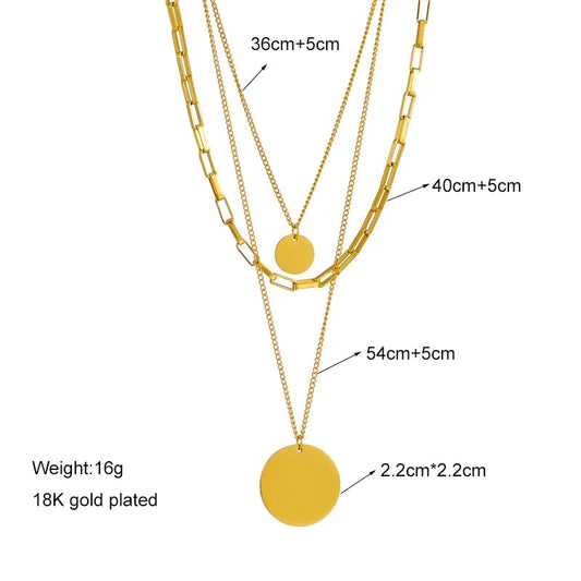 Anti-Tarnish Layered Luxe Gold Plated Necklace