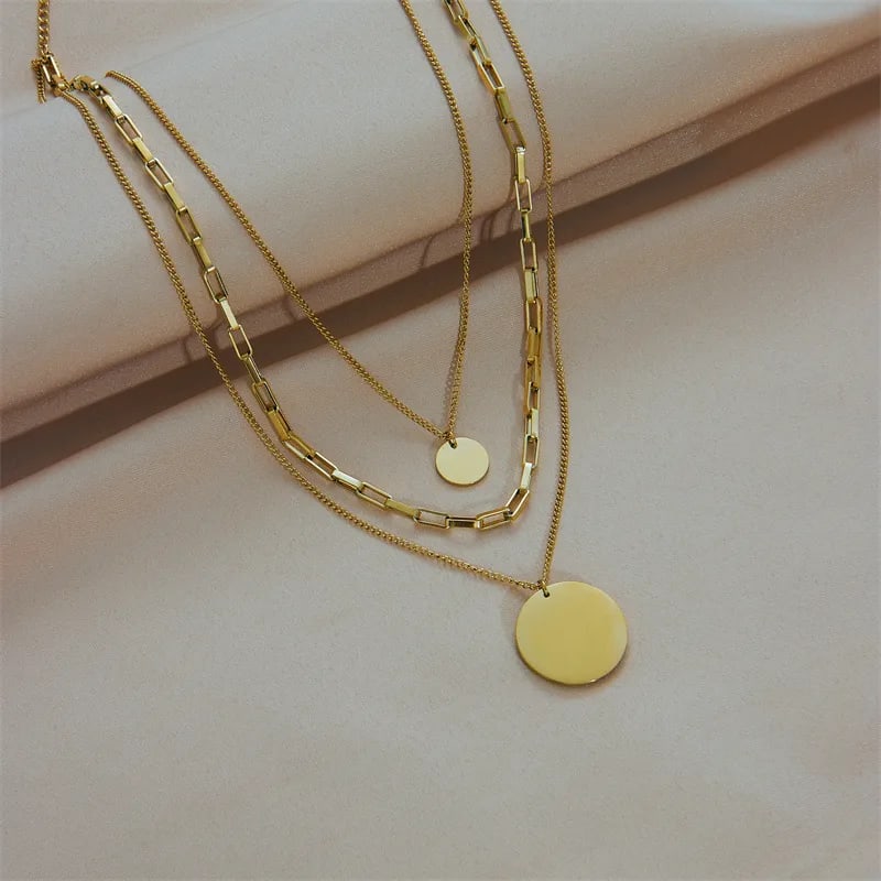 Anti-Tarnish Layered Luxe Gold Plated Necklace