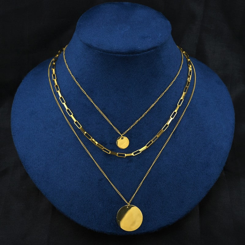 Anti-Tarnish Layered Luxe Gold Plated Necklace