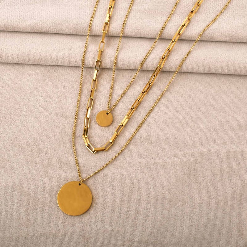 Anti-Tarnish Layered Luxe Gold Plated Necklace