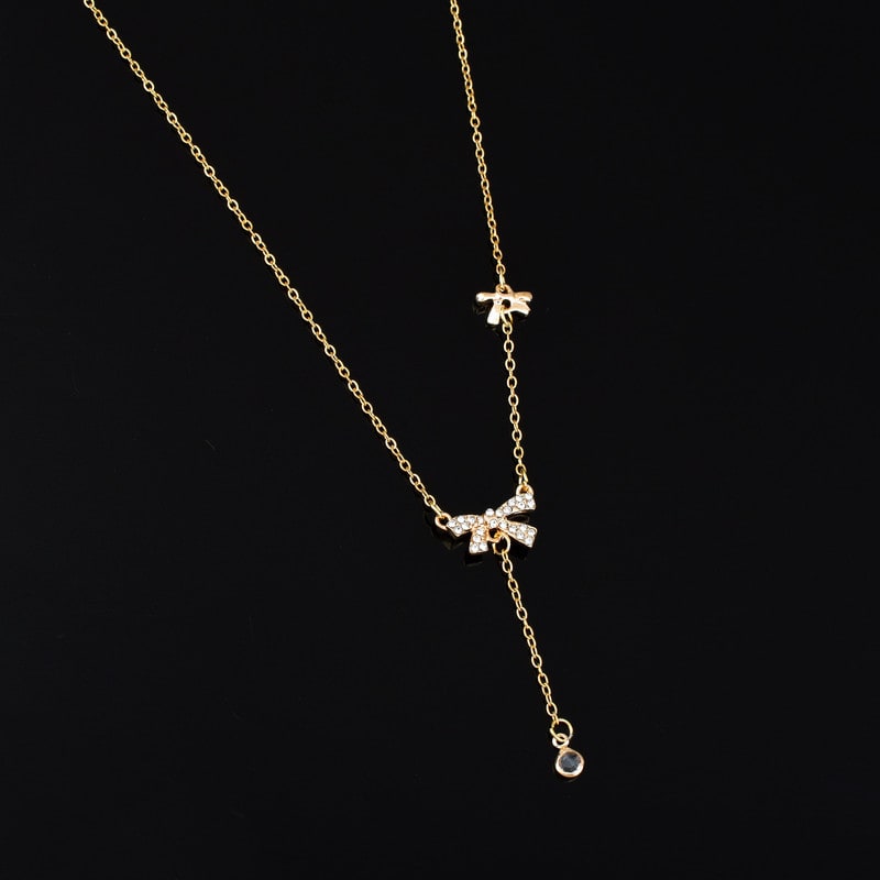 Anti-Tarnish ShineCraft Zirconia Gold Necklace