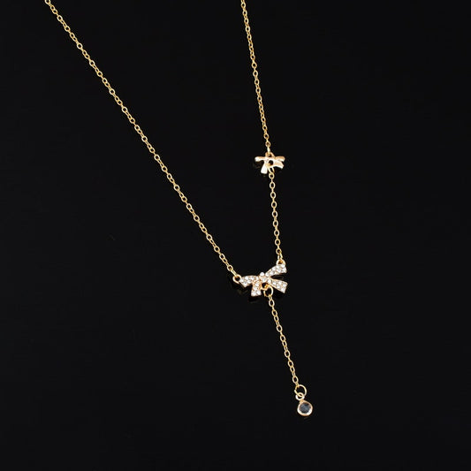 Anti-Tarnish ShineCraft Zirconia Gold Necklace