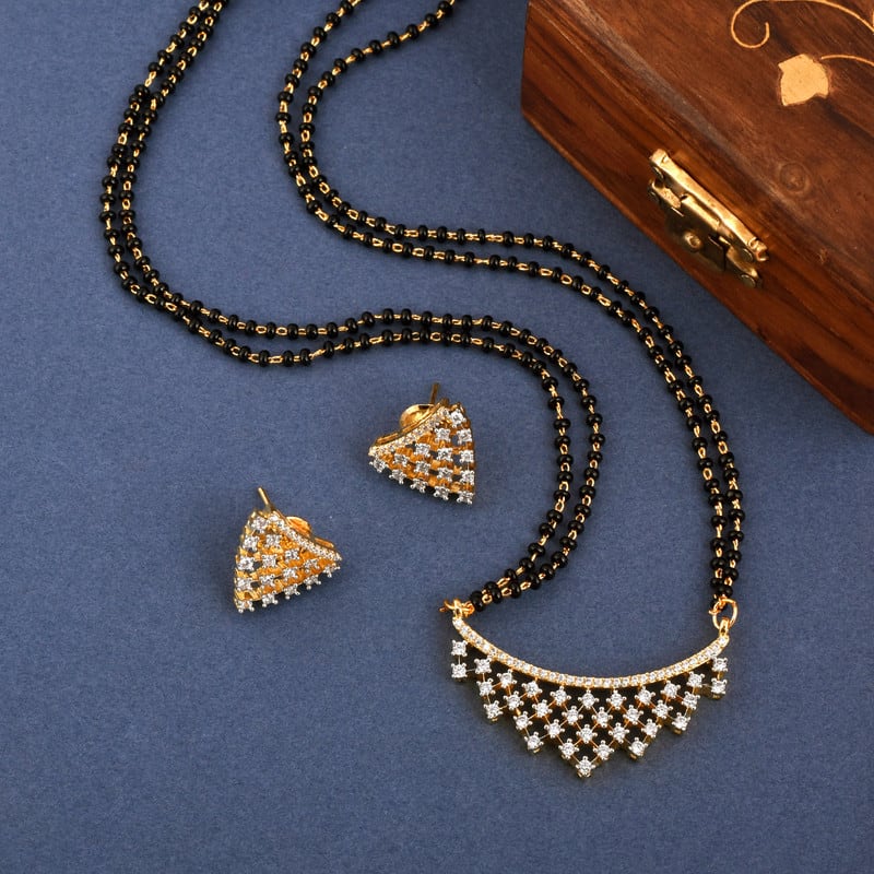 Eternal Radiance Mangalsutra with Chain with Earrings