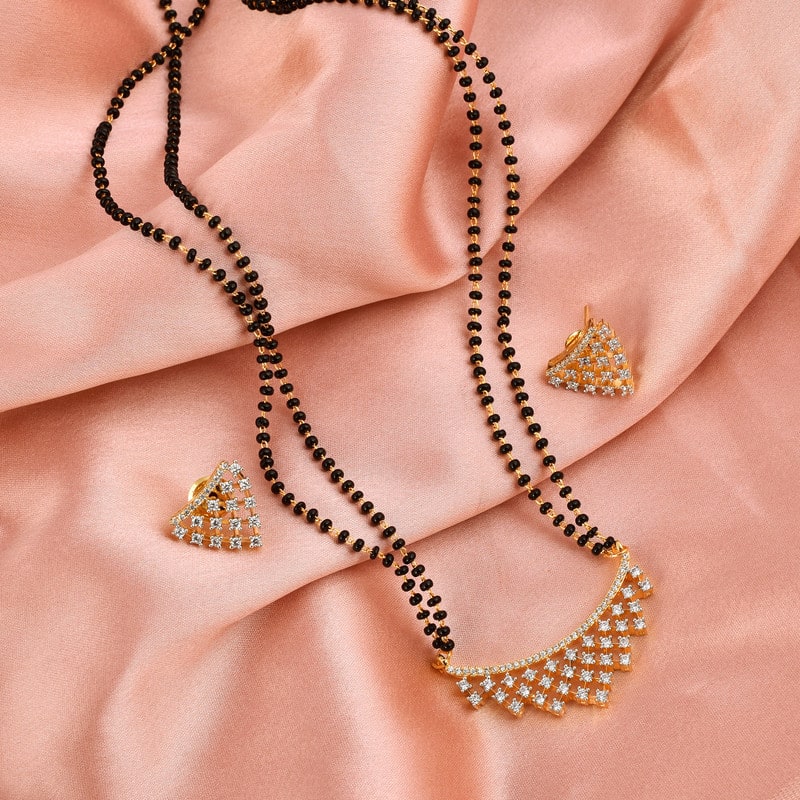 Eternal Radiance Mangalsutra with Chain with Earrings
