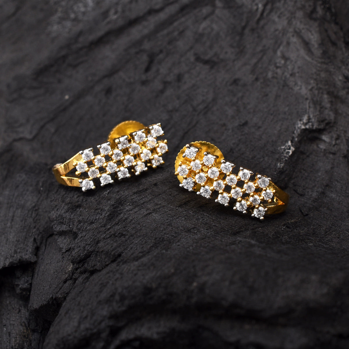 Regal Glint Gold Plated Earrings