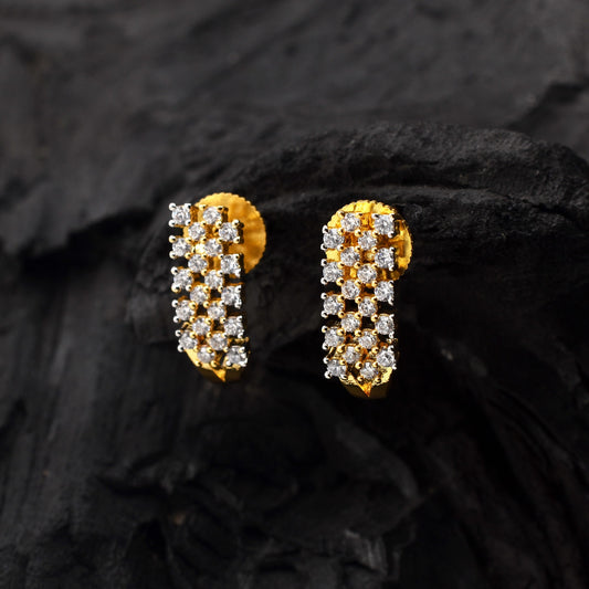 Regal Glint Gold Plated Earrings
