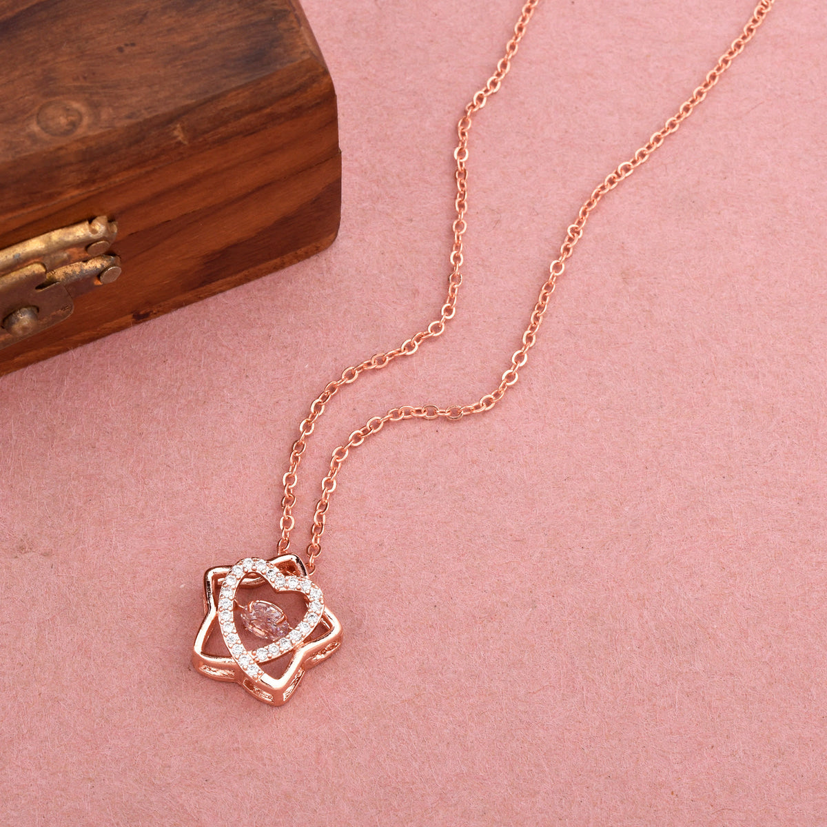 Rose Elegance Diamond Necklace
