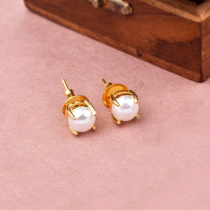 Pearl Essence Gold Plated Studs