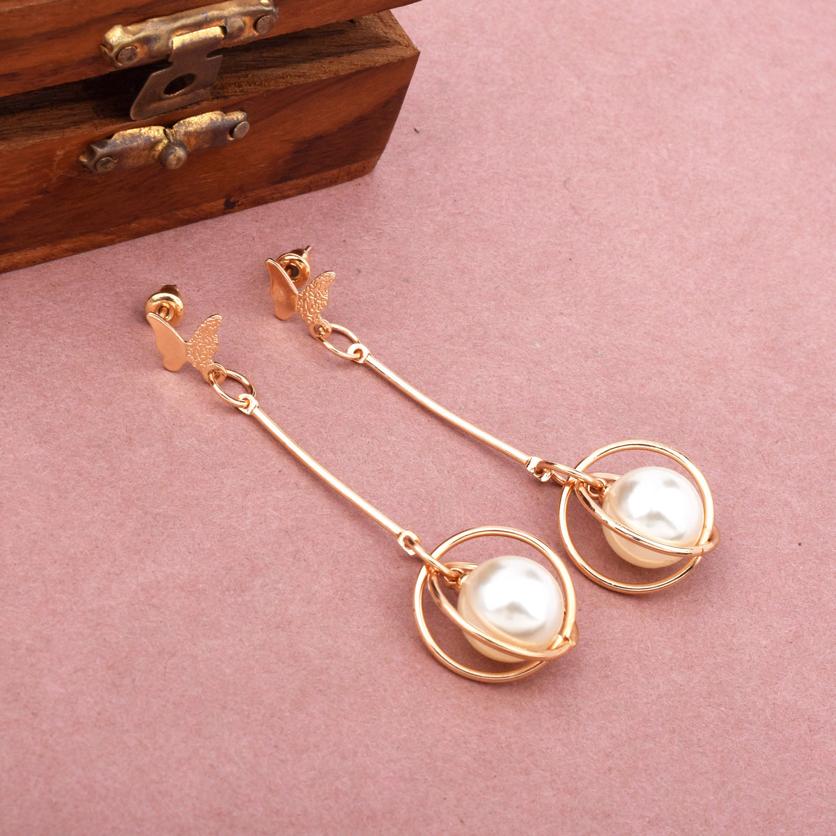 Sunlit Pearl Rose Gold Drops