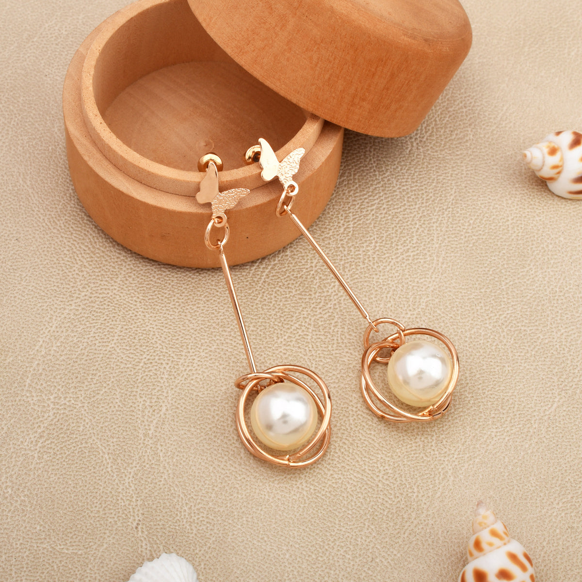 Sunlit Pearl Rose Gold Drops